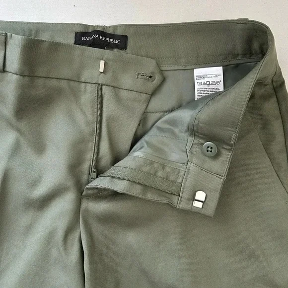 Banana  Republic Tailored Chino Shorts Tencel Army Green Size 0 NWT - Picture 10 of 16
